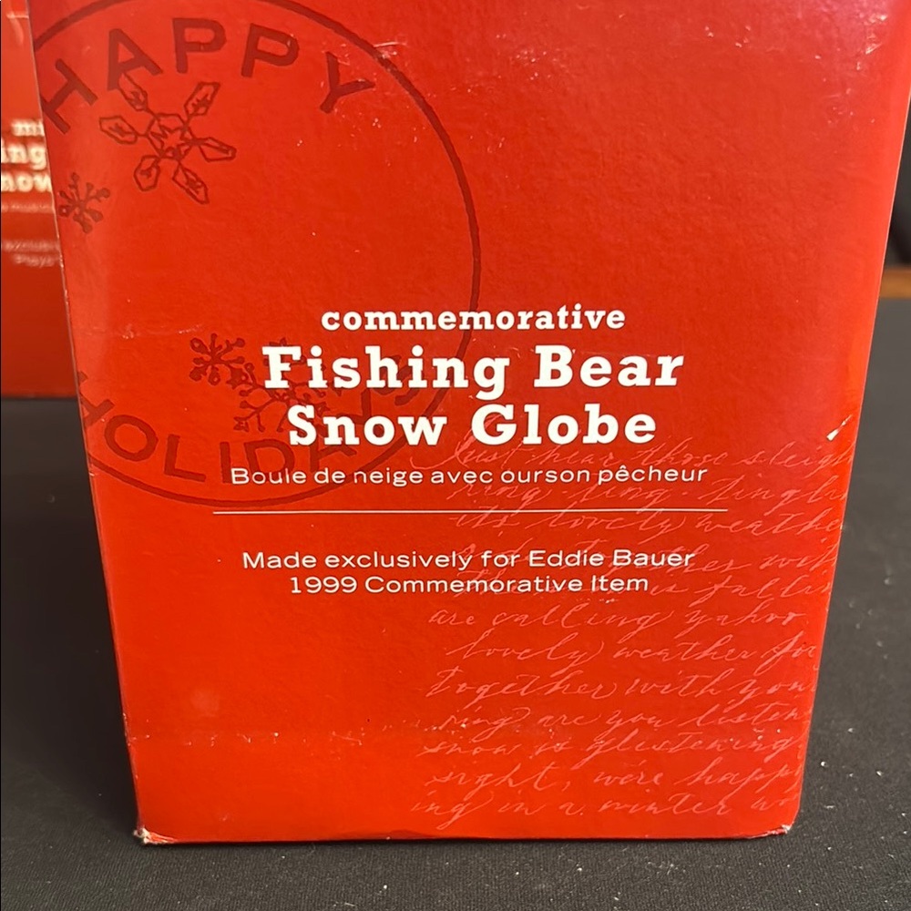 Eddie Bauer Red Fishing Bear Globe